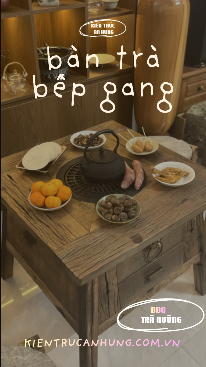Bàn trà bếp gang