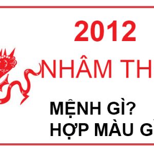 Sinh năm 2012 mệnh gì