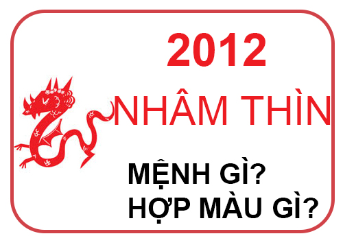 Sinh năm 2012 mệnh gì